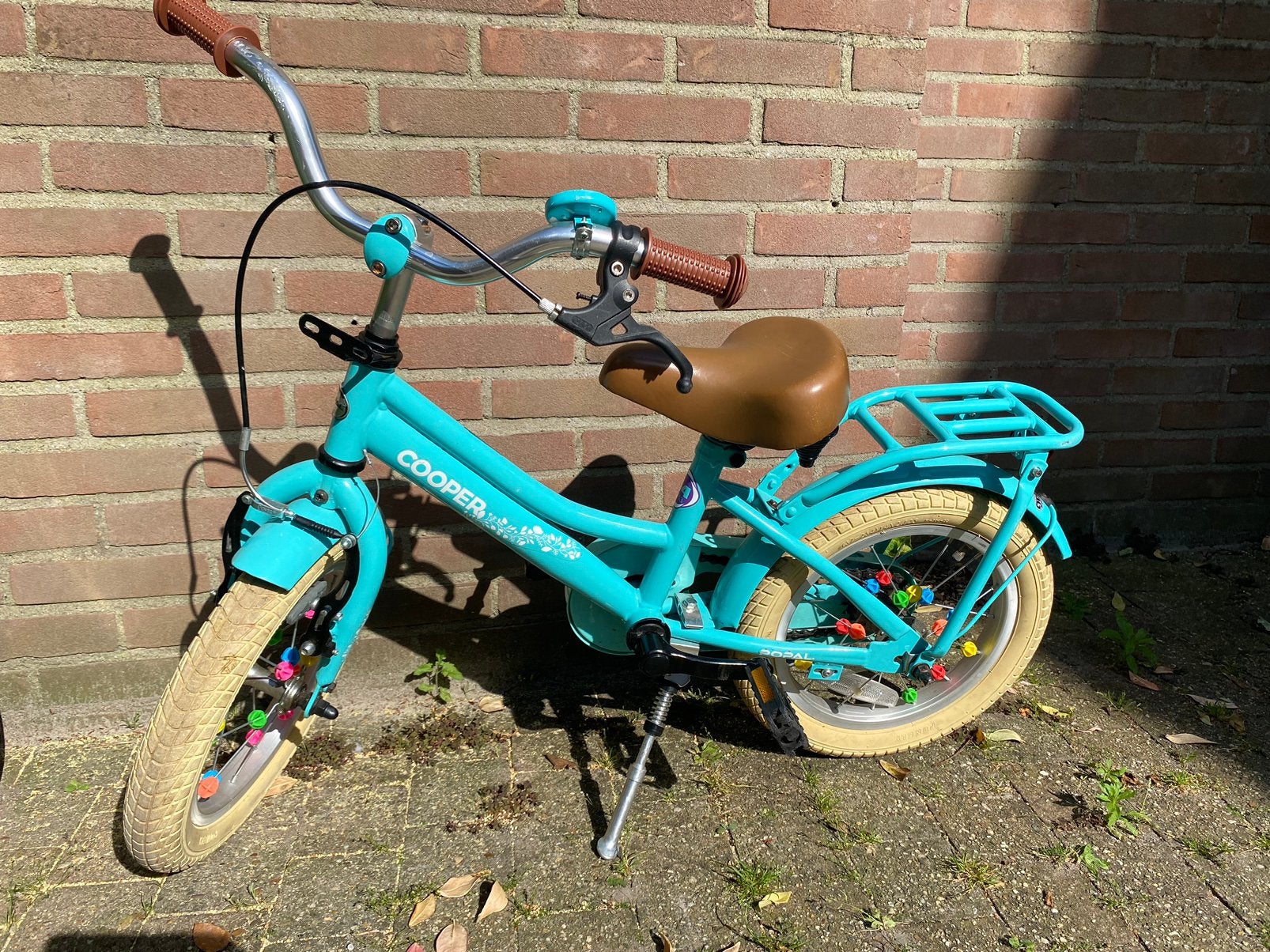 Popal Cooper kinderfiets 14 inch, Fietsen en Brommers, Fietsen | Kinderfietsjes, Ophalen, Zo goed als nieuw, Terugtraprem, Minder dan 16 inch
