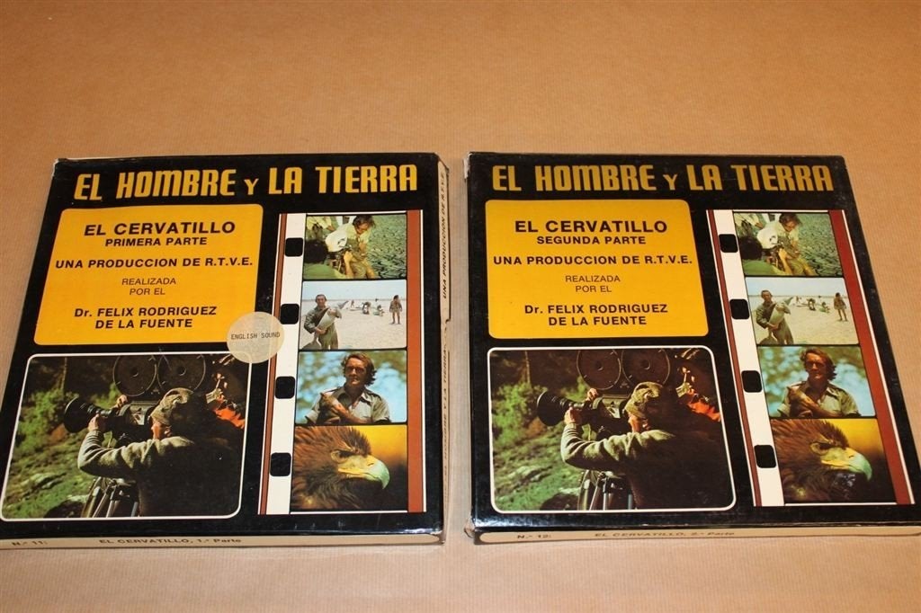 2 filmspoelen - El Hombre y la Tierra - Rodriguez de la Fuen, Ophalen of Verzenden, Zo goed als nieuw, Foto of Kaart