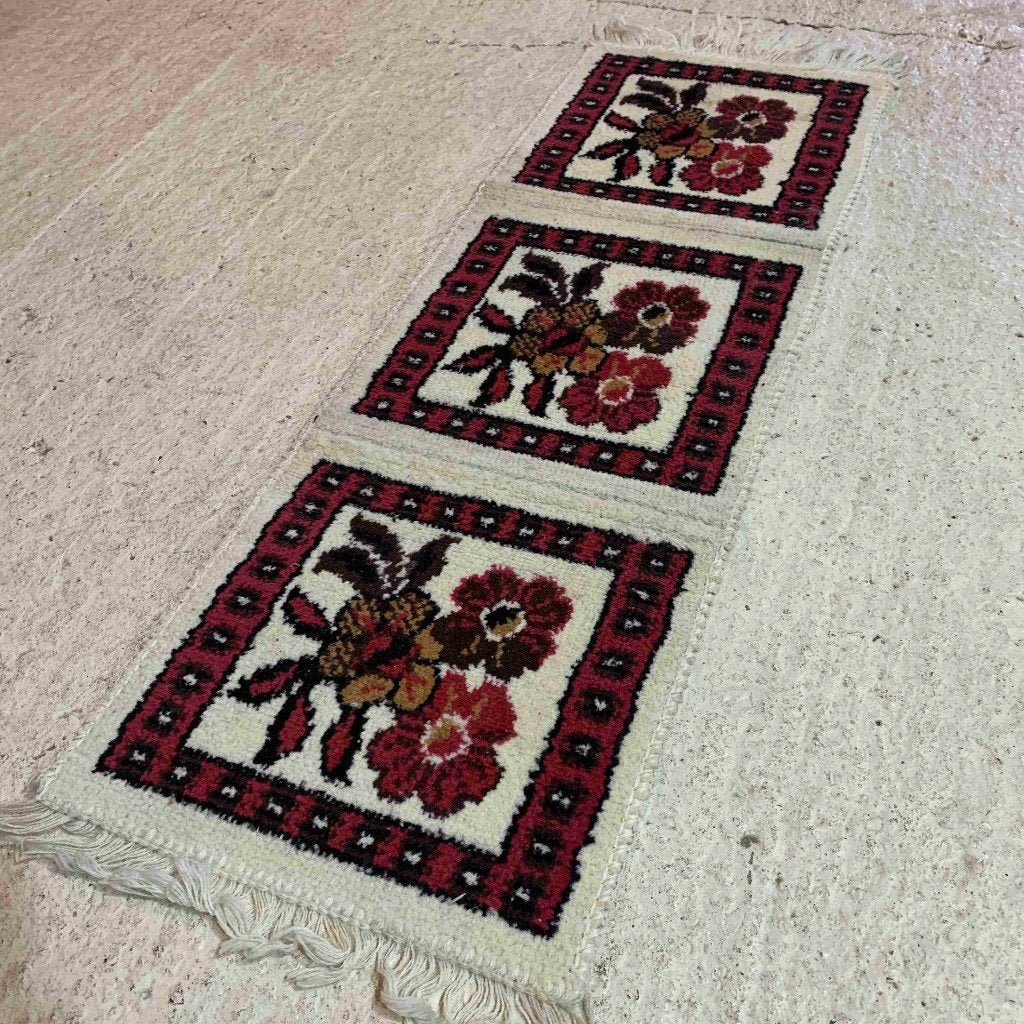 Handgeknoopte smyrna loper kleedje bloemen 104/36 cm, Minder dan 50 cm, Gebruikt, 100 tot 150 cm, DJT@dejuistetoon.eu