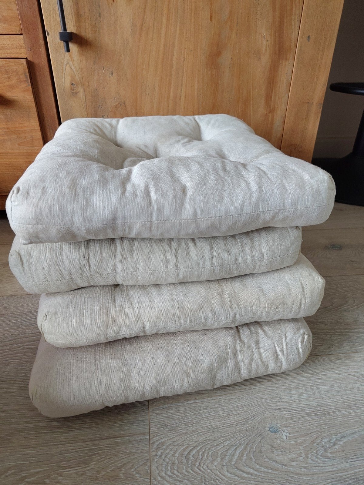 Gratis stoelkussens 40x40 cm, Overige merken, Gebruikt, Beige, Vierkant