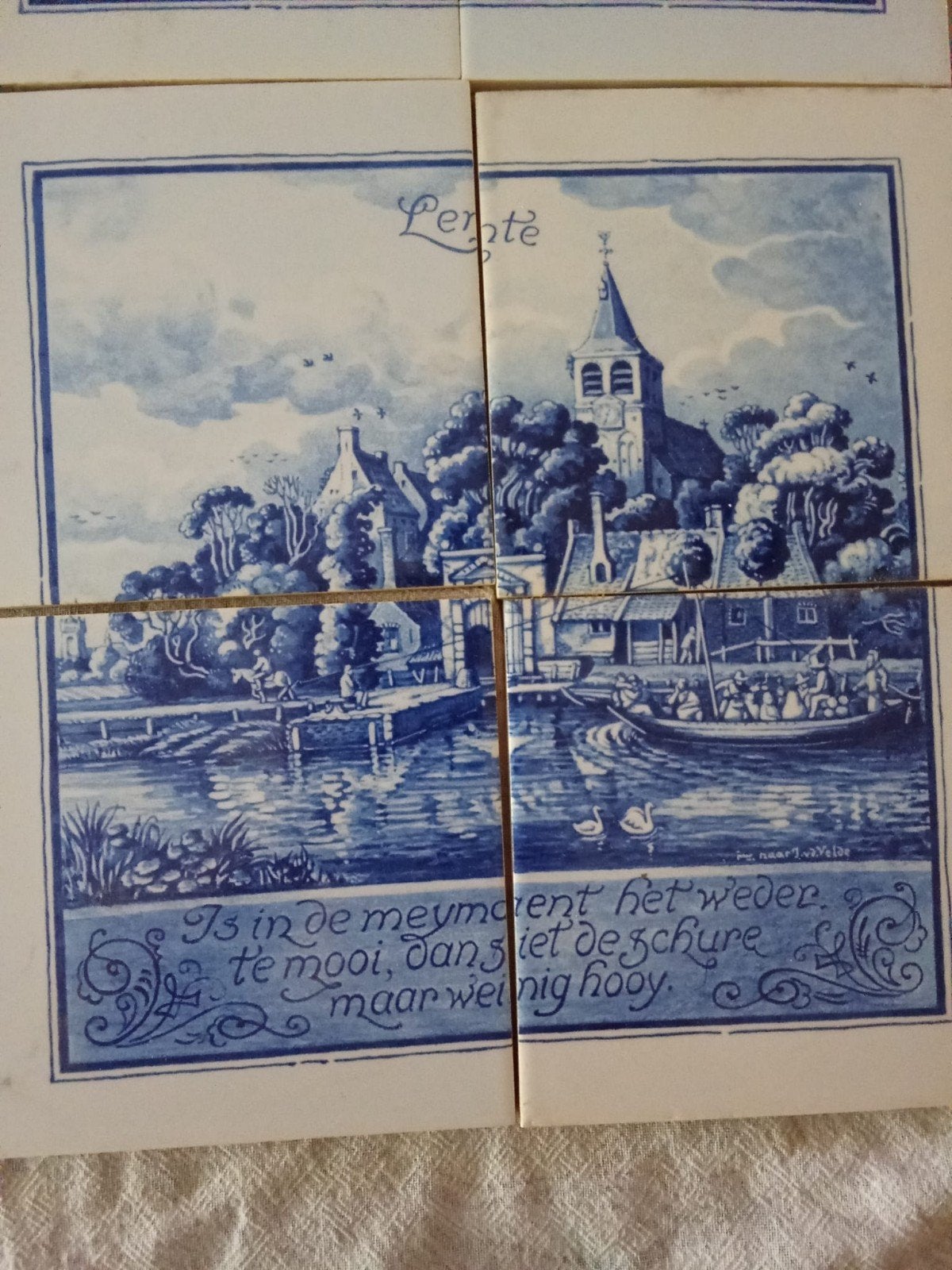 Meerdere setjes tegels van de 4 jaargetijden, Ophalen, Landschappen