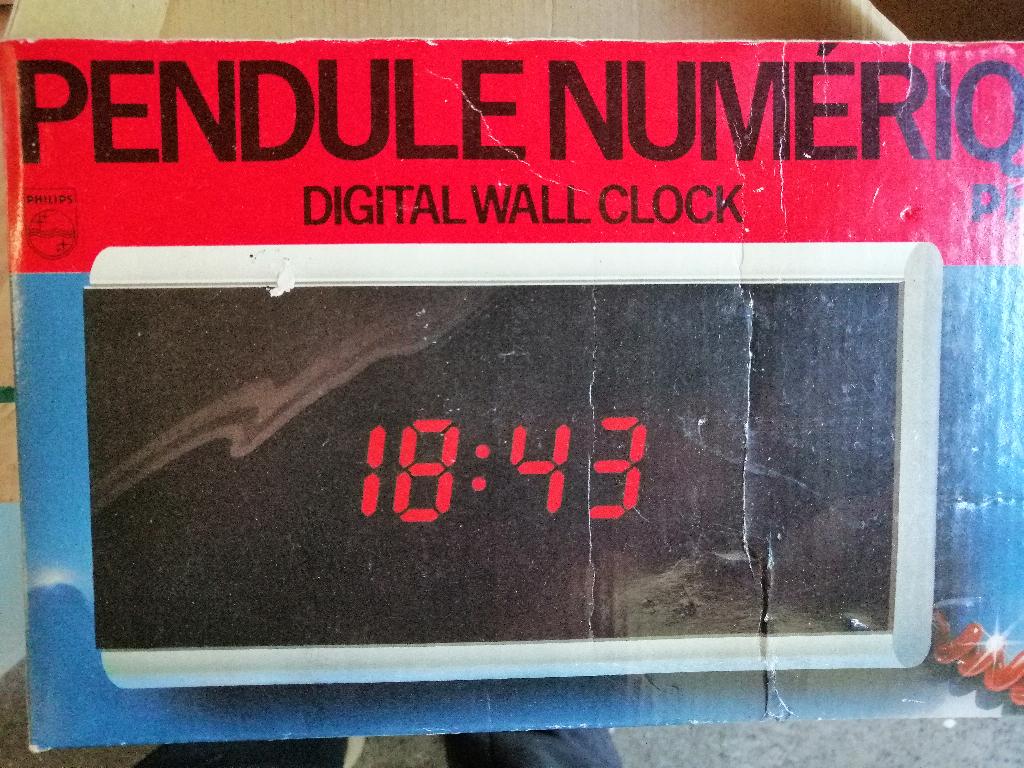 Philips Vintage Digitale Pendule Wandklok - NIEUW Space Age, Ophalen of Verzenden, Nieuw, Wandklok