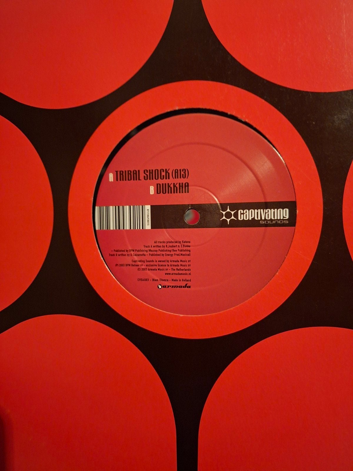 Katana - Tribal Shock (A13) / Dukkha Vinyl Single, Cd's en Dvd's, Ophalen of Verzenden, Gebruikt, Trance