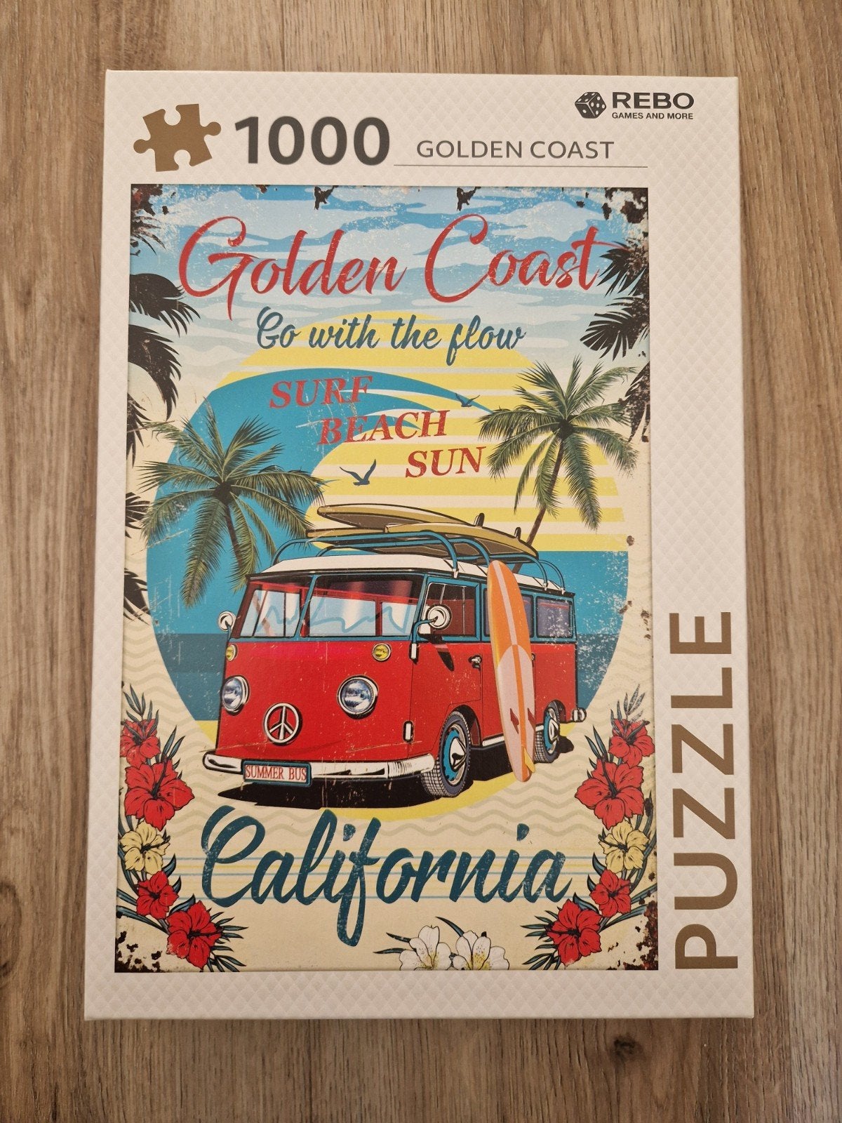 Puzzel 1000 stukjes ' Golden Coast', Ophalen, 500 t/m 1500 stukjes, Zo goed als nieuw, Legpuzzel