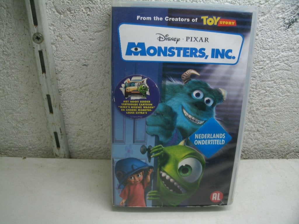 vhs 221a monsters inc, Alle leeftijden, Ophalen of Verzenden, Zo goed als nieuw