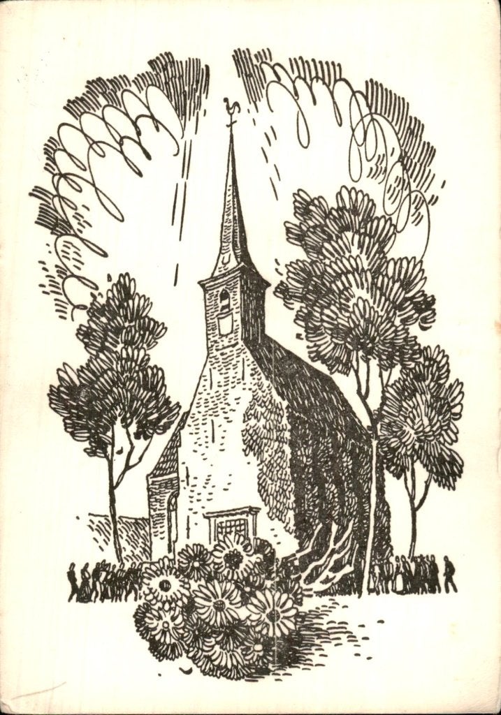 Barendrecht - Kerk - Jaardagfonds, Ophalen of Verzenden, 1940 tot 1960, Ongelopen, Zuid-Holland
