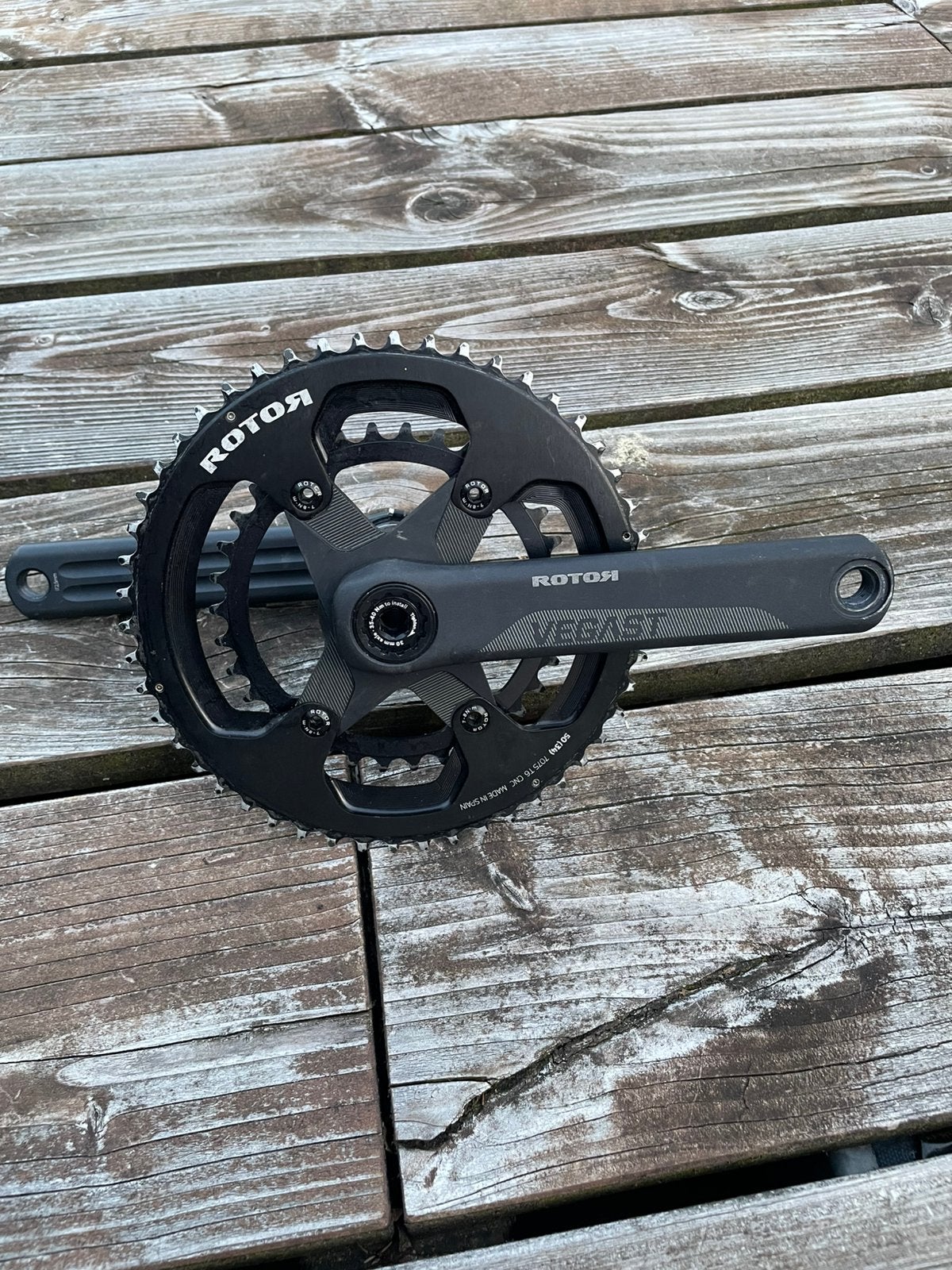 Rotor Vegast 50/34 crankstel 172,5, Ophalen of Verzenden, Zo goed als nieuw, Crankstel of Pedalen