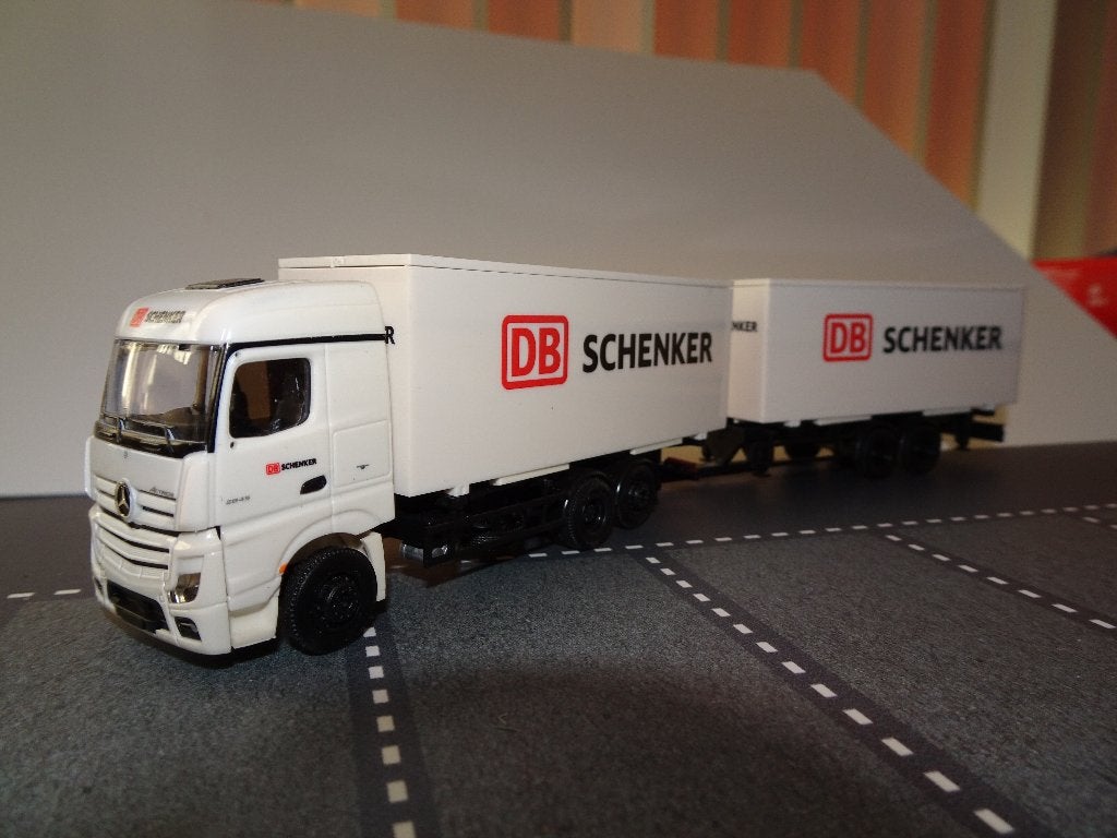 972 awm herpa mercedes actros schenker combi 1:87 truck, Ophalen of Verzenden, Zo goed als nieuw, Bus of Vrachtwagen, AWM