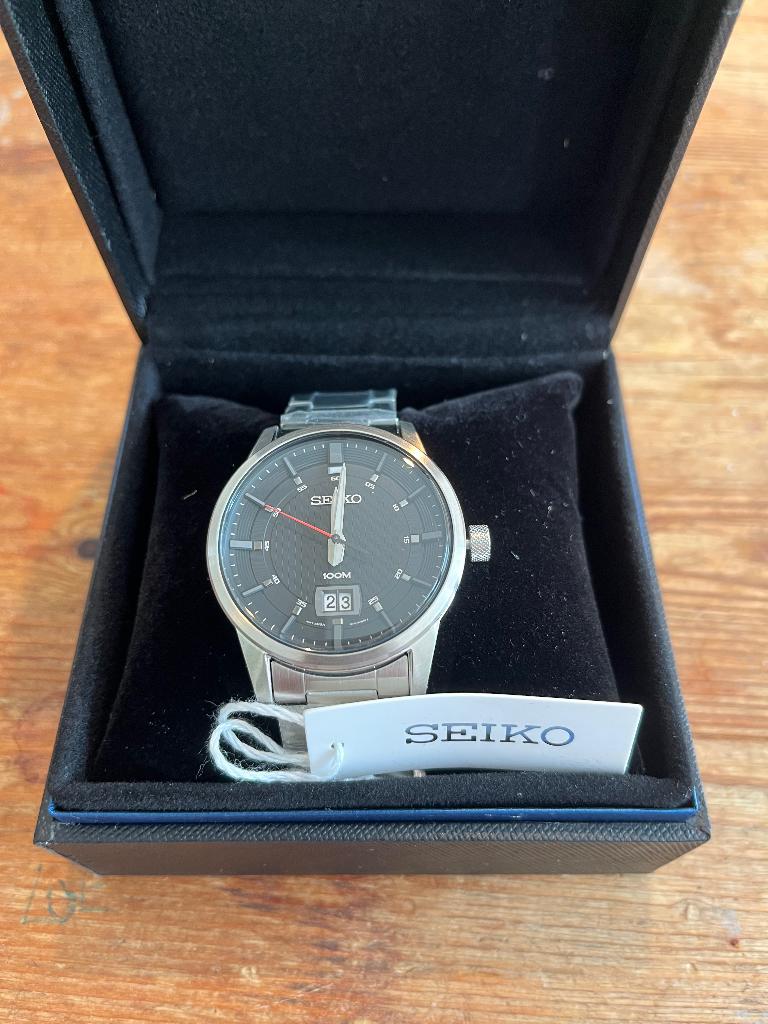 Seiko Horloge SUR269J Men's Carbon Fiber, Staal, Polshorloge, Nieuw, Ophalen of Verzenden