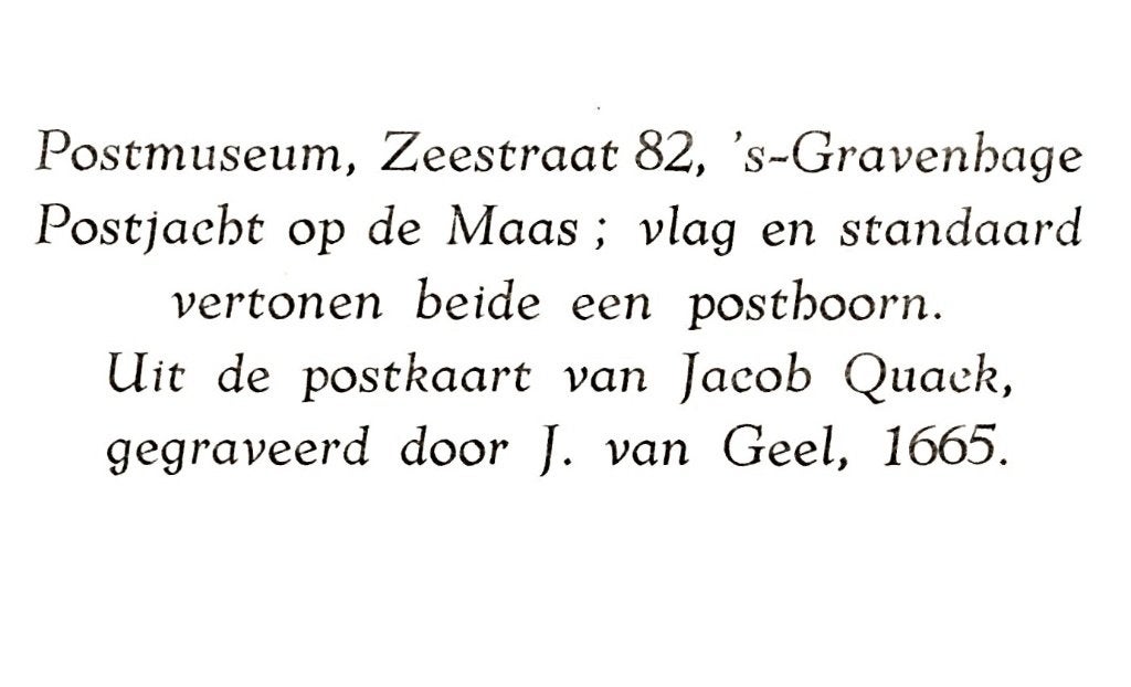 949038 Postjacht op de Maas Delft 1959 Uitg Post museum, Ophalen of Verzenden, 1940 tot 1960, Ongelopen, Zuid-Holland