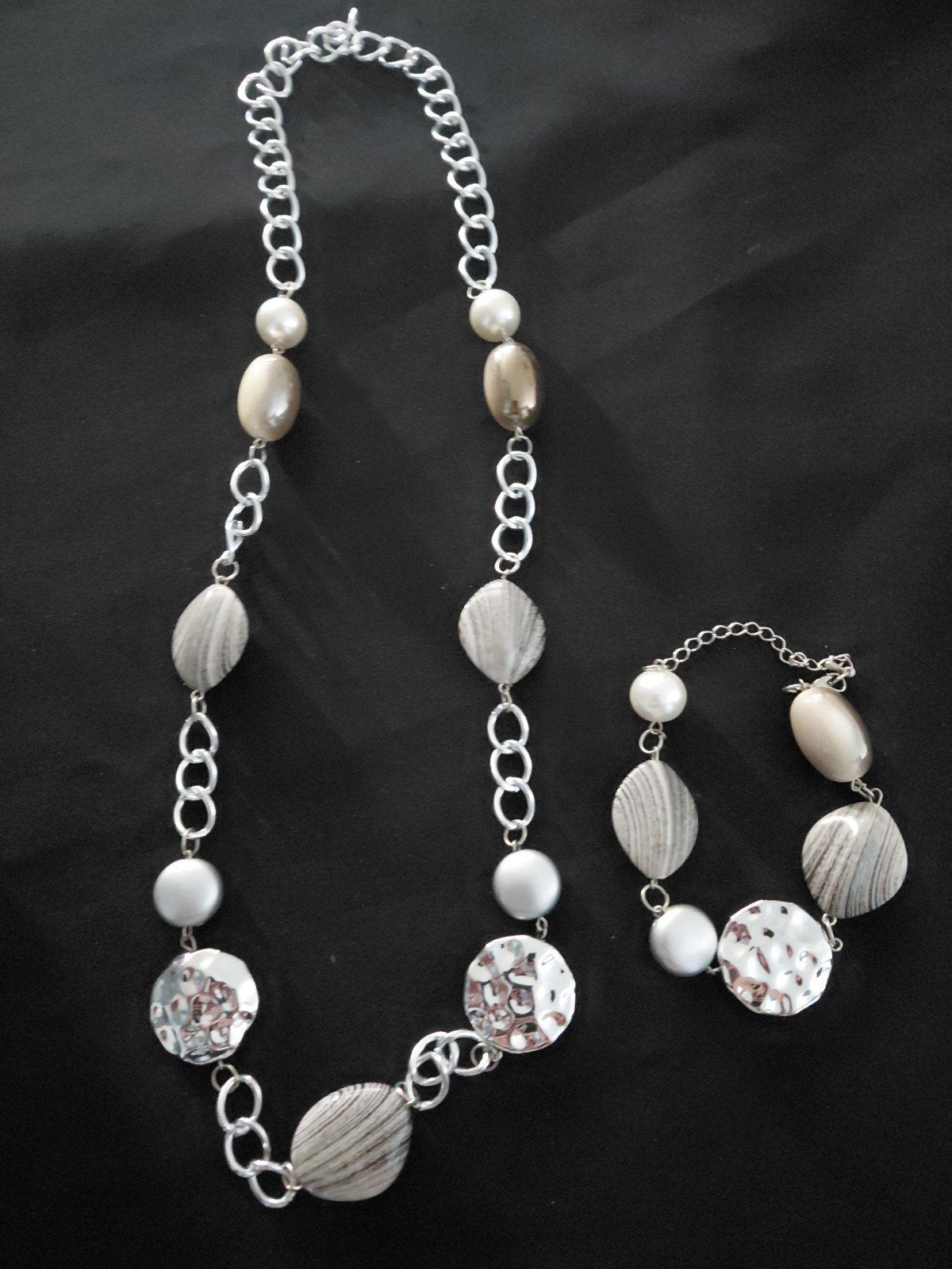Ketting en armband set met natuurlijke kralen Nieuw, Sieraden, Tassen en Uiterlijk, Ophalen, Nieuw, Overige kleuren, Overige materialen