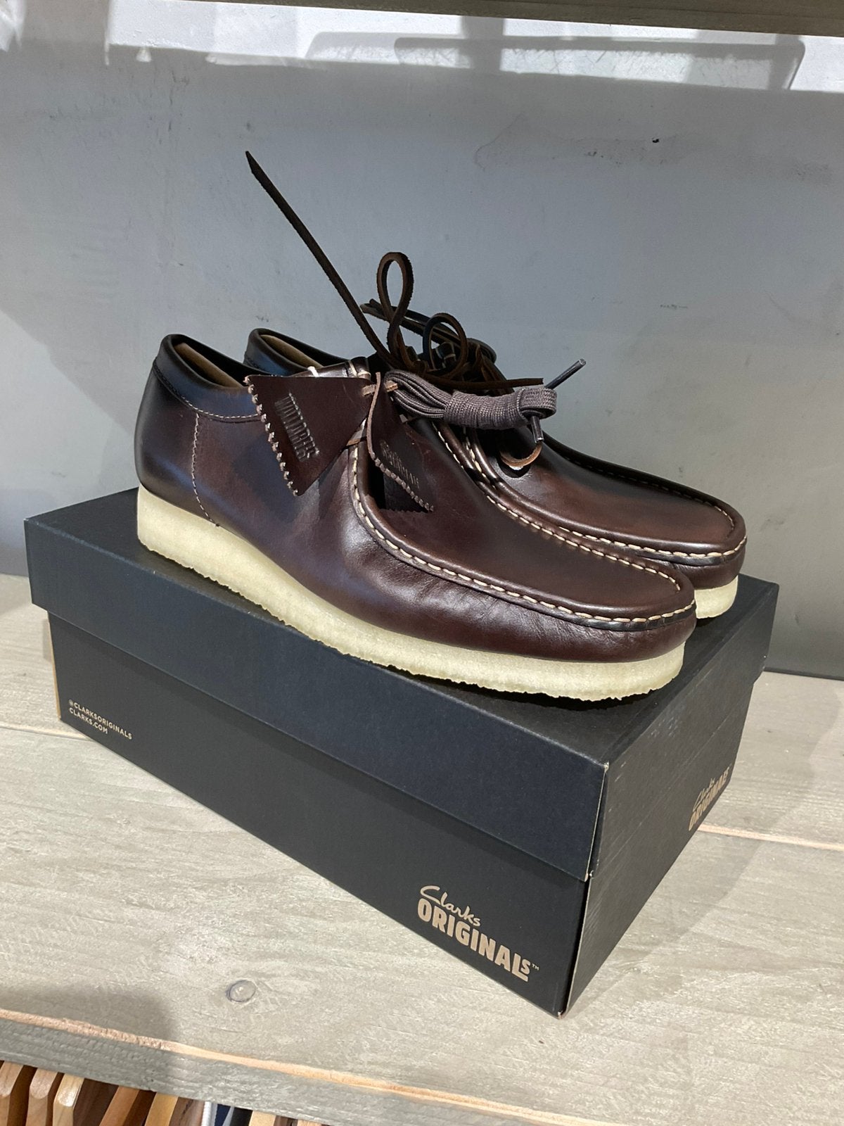 Nieuwe Clarks Originals Wallabee 44, Bruin, Verzenden, Nieuw, Veterschoenen