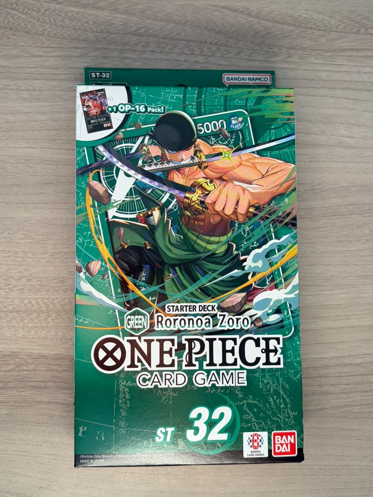 One Piece Card Game ST-32 Roronoa Zoro Green Starter Deck, Hobby en Vrije tijd, Verzamelkaartspellen | Overige, Ophalen of Verzenden