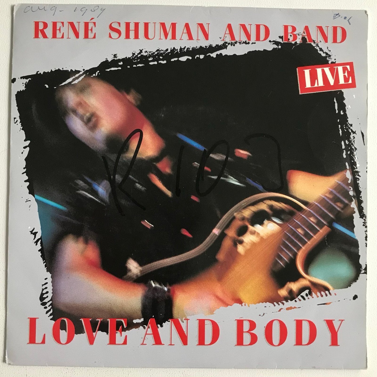 René Shuman and Band - Love and Body (Live) - Vinyl Single, Gebruikt, Ophalen of Verzenden, Pop, Gesigneerd