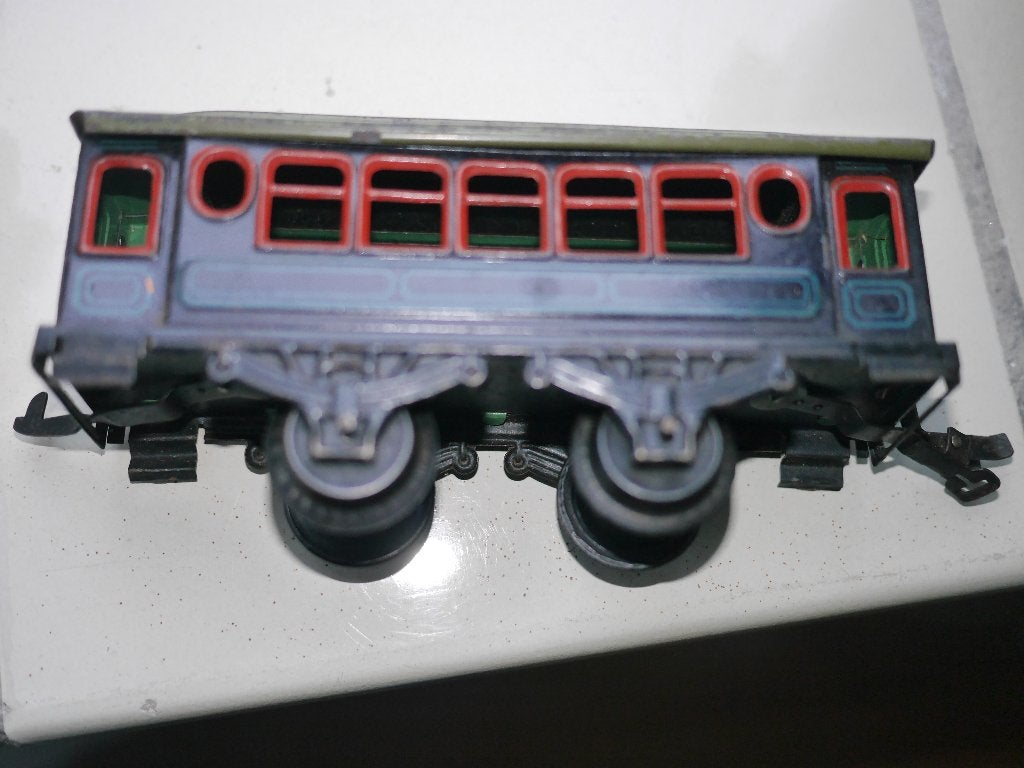 Bing spoor 0, rijtuig wagon blauw 1930., Ophalen of Verzenden