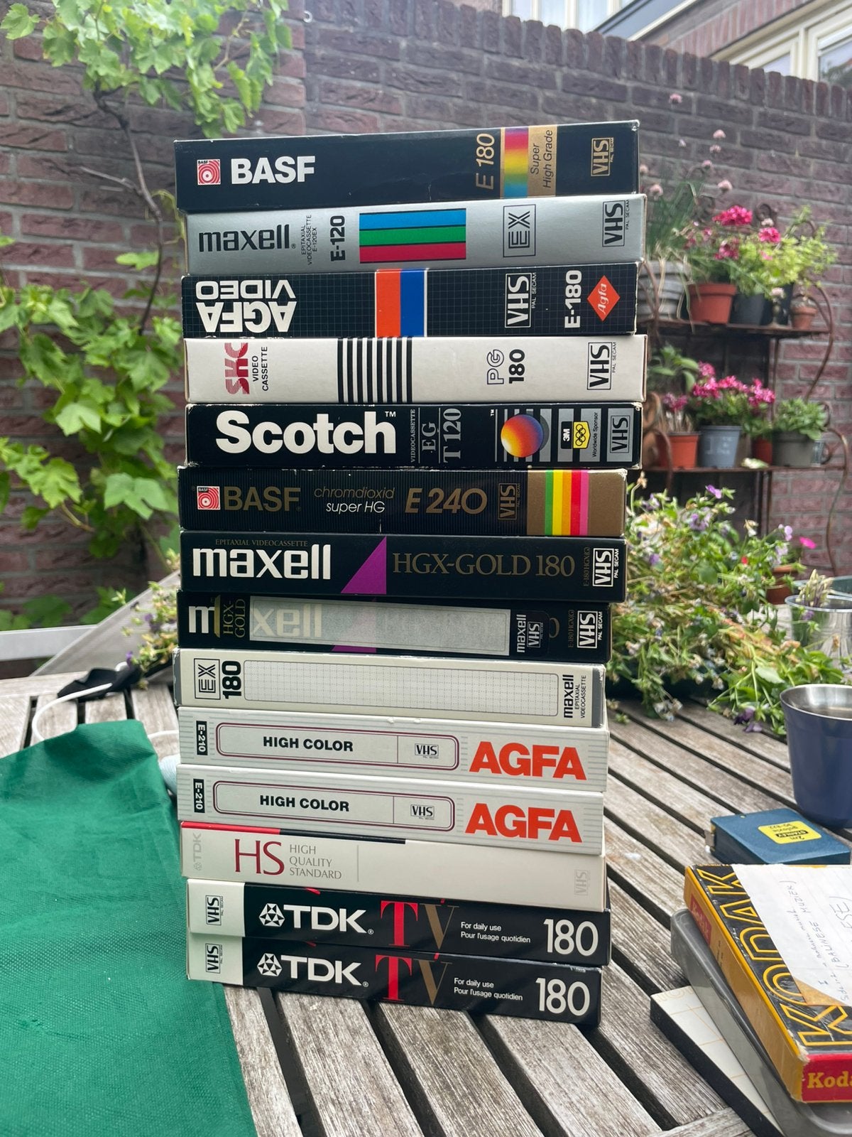 14 VHS-videobanden: BASF, Maxell, Agfa, Scotch, TDK, Alle leeftijden, Ophalen of Verzenden, Gebruikt, Overige genres