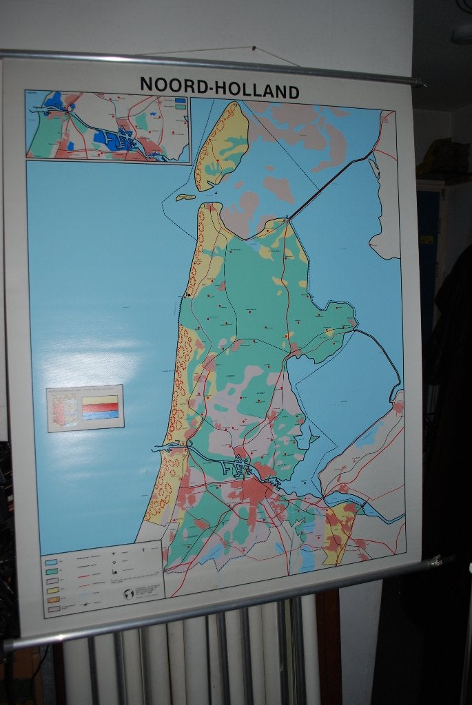 Provinciekaarten, Boeken, Atlassen en Landkaarten, Ophalen of Verzenden, Gelezen, 1800 tot 2000, Landkaart
