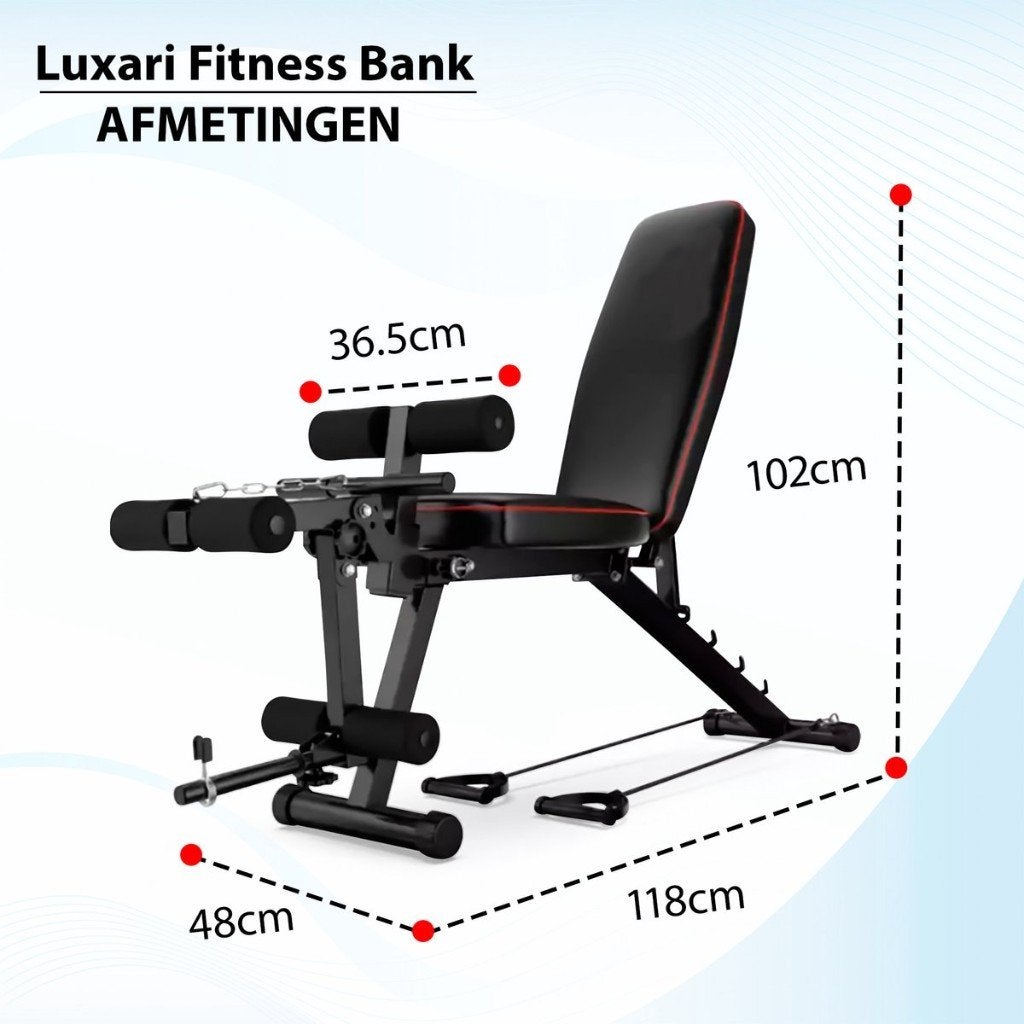 Luxari - Fitnessbank - Halterbank - Trainingsbank, Ophalen, Benen, Krachtstation, Zo goed als nieuw