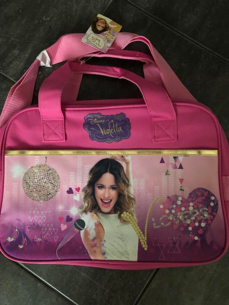 Nieuwe Disney Violetta schooltas / sporttas roze, 50 cm of meer, Ophalen of Verzenden, Roze, Schoudertas