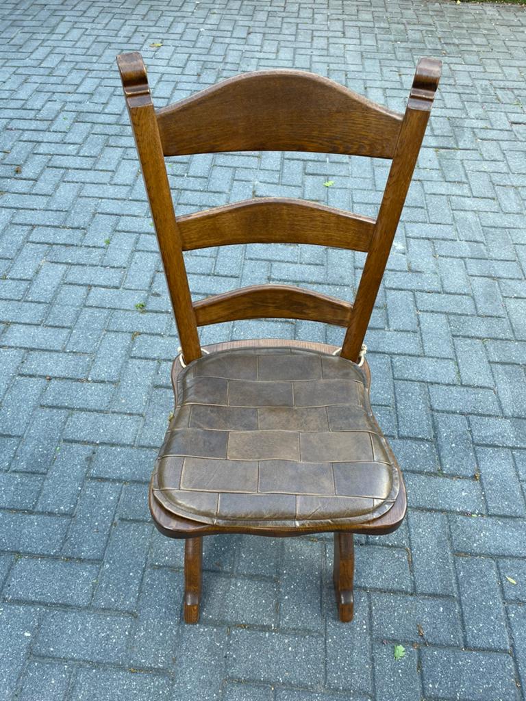 Eettafel stoelen eiken hout, Huis en Inrichting, Ophalen, Gebruikt, Bruin, Vijf, Zes of meer stoelen
