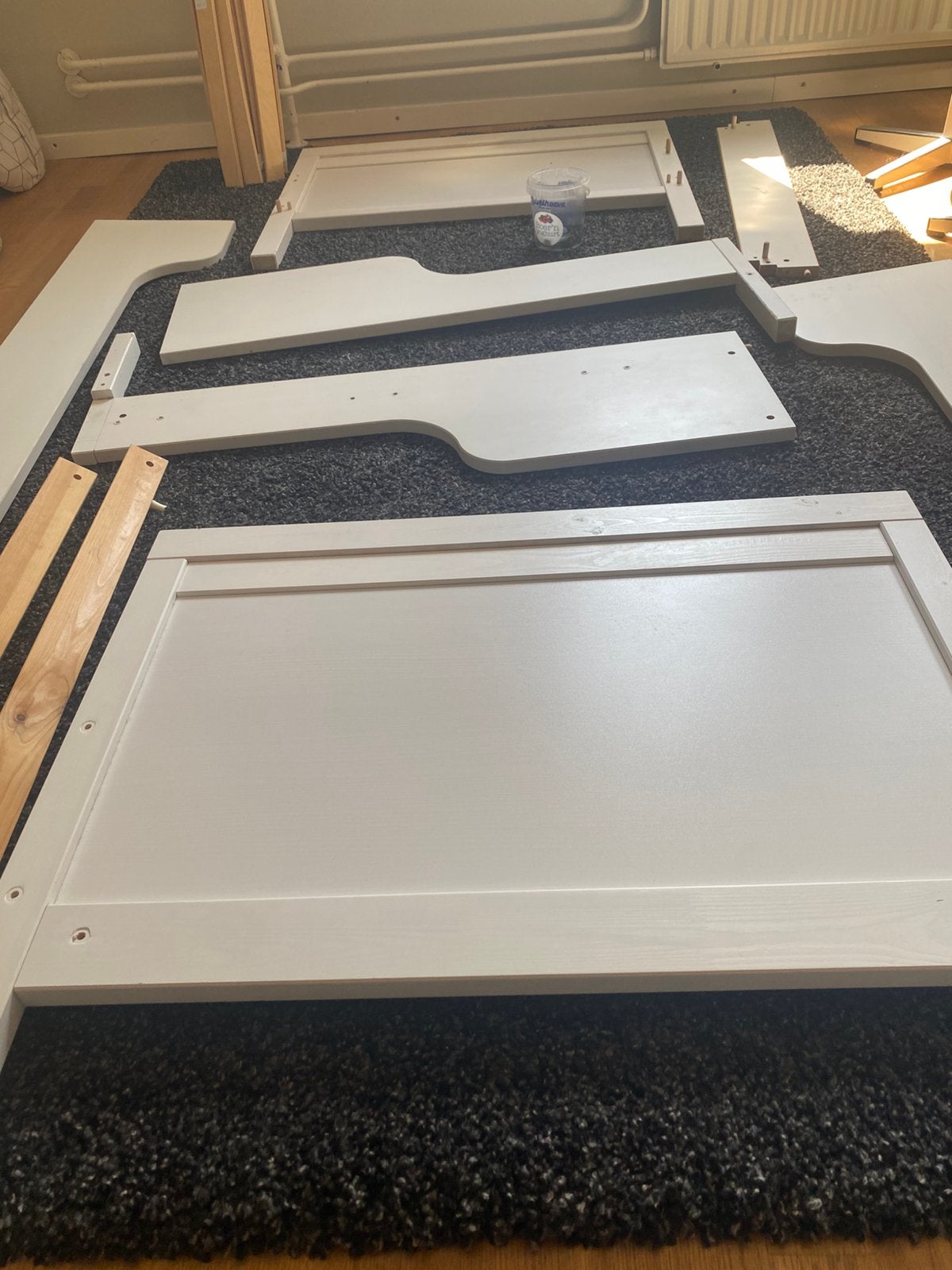 Bed frame wit ikea verstelbaar, Ophalen, Gebruikt, 70 tot 85 cm, Lattenbodem