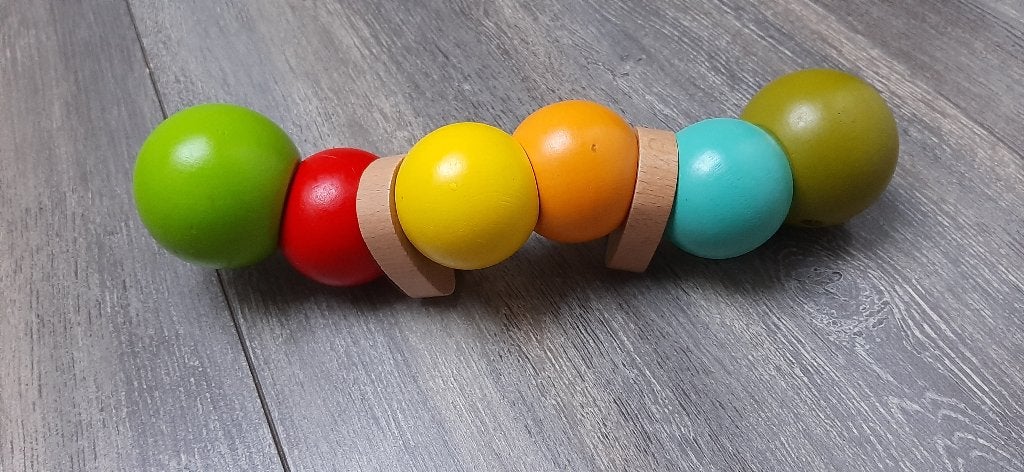 Houten speelgoed rups, Ophalen of Verzenden, Zo goed als nieuw, Overige typen