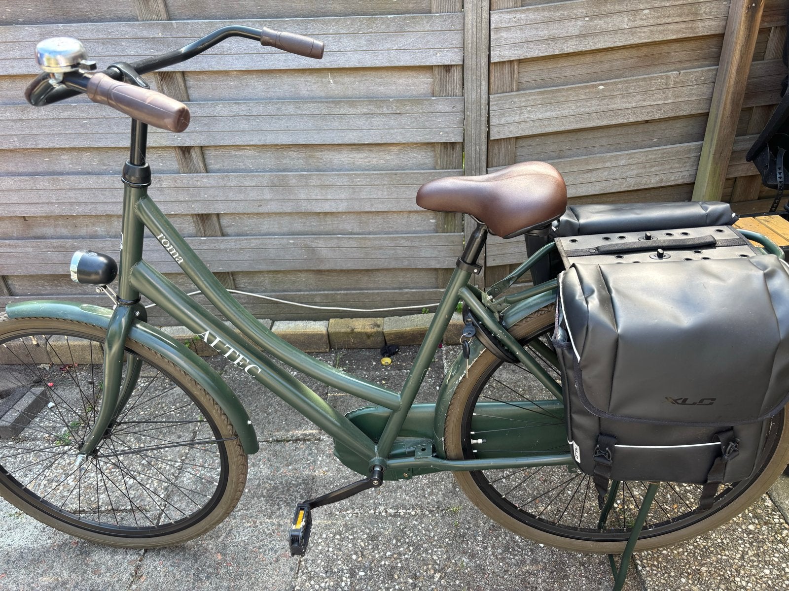 Altec Roma Damesfiets - Groen met fietstassen, Terugtraprem, (Extra) lage instap, Zo goed als nieuw, 50 tot 53 cm