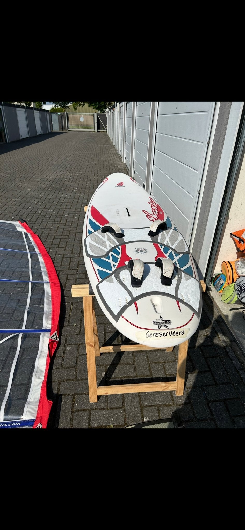 Fanatic Sharp 145 plank en Gaastra zeil (6.5 m²), Ophalen, Met zeil(en), Gebruikt, Minder dan 250 cm