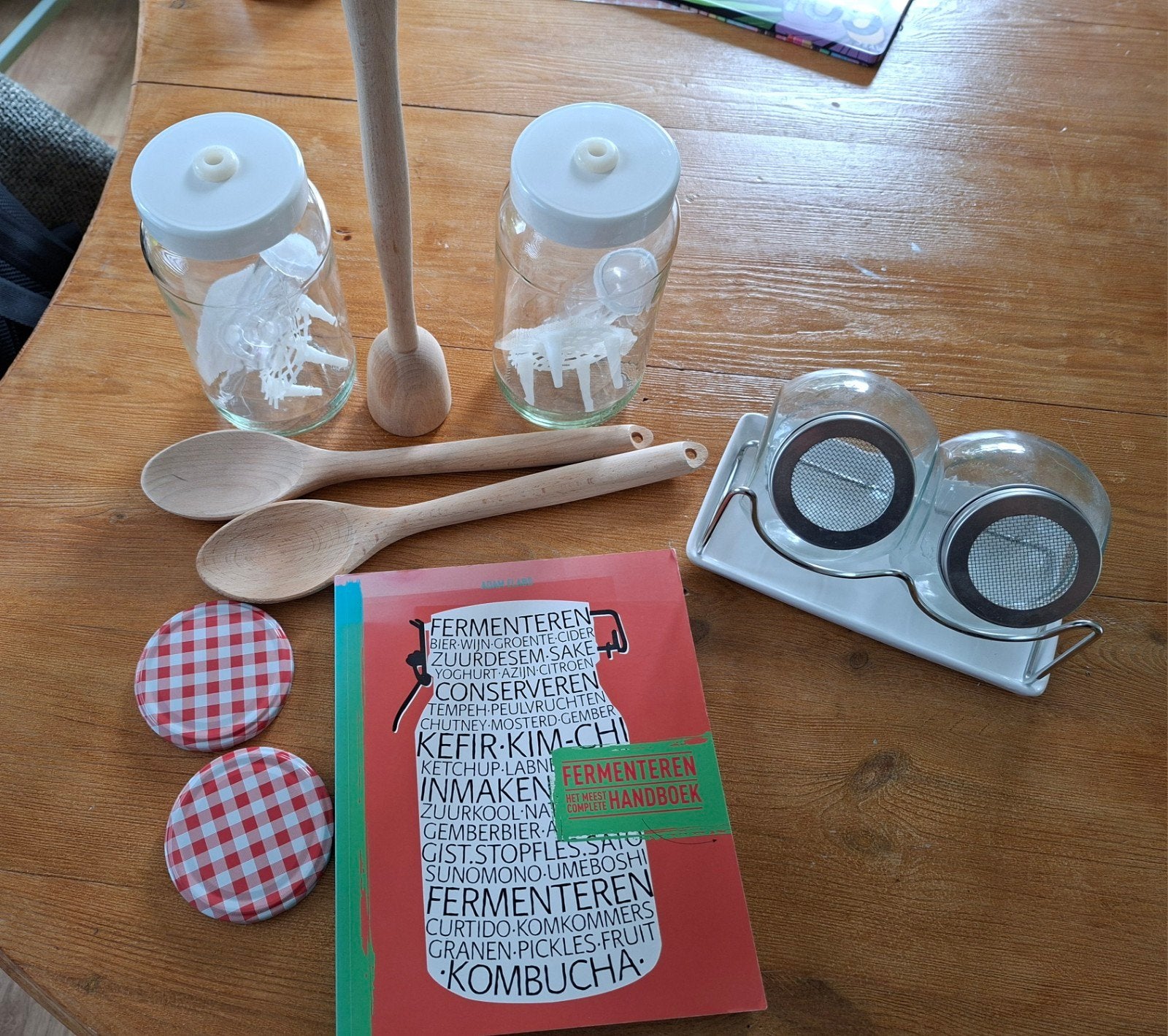 Fermenteren, Ophalen of Verzenden, Gebruikt, Glas, Pot, Bus of Blik