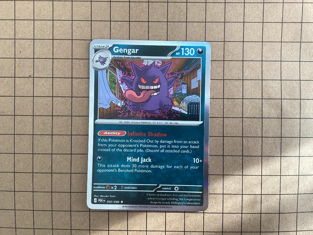 Pokémon kaart gengar 050/088, Ophalen of Verzenden, Nieuw, Losse kaart, Foil