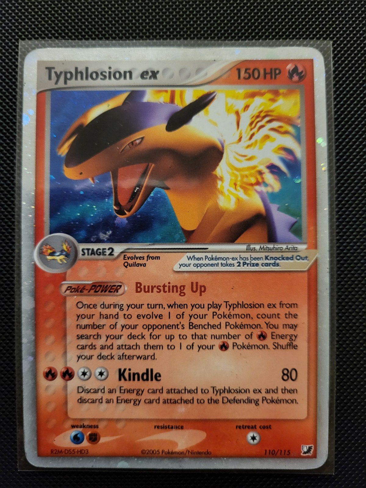 Typhlosion ex 110/115 ex unseen forces, Hobby en Vrije tijd, Verzamelkaartspellen | Pokémon, Verzenden, Losse kaart, Foil