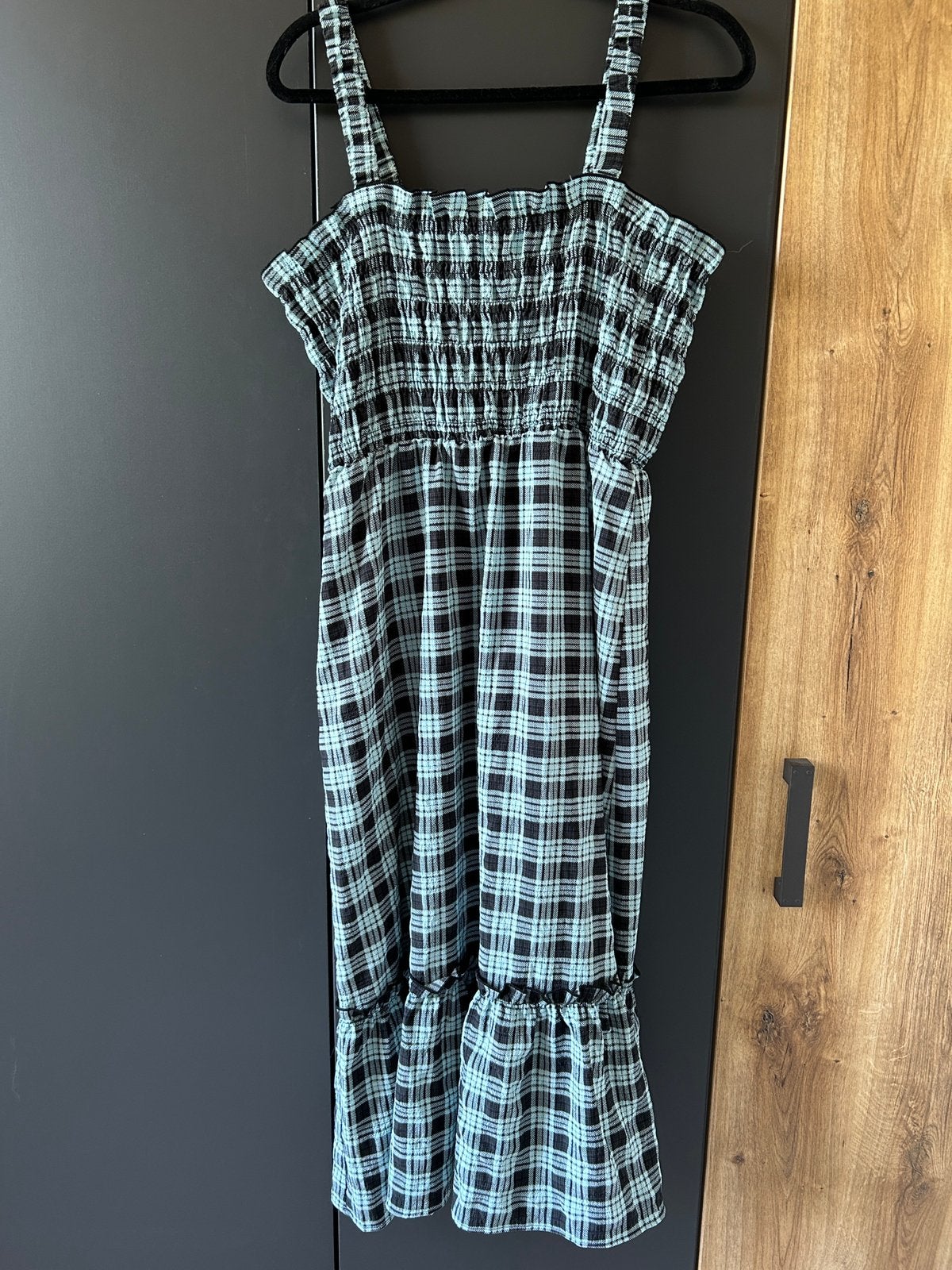 Maxi gingham jurk, Ophalen of Verzenden, Zo goed als nieuw, Onder de knie