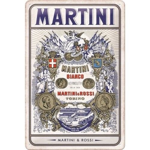 Martini Bianco Vermouth relief reclamebord van metaal deco, Reclamebord, Info@deconoord.nl, Deco Noord, Nieuw