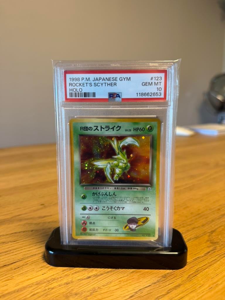 Rocket’s Scyther psa 10 Gym 1, Ophalen of Verzenden, Zo goed als nieuw