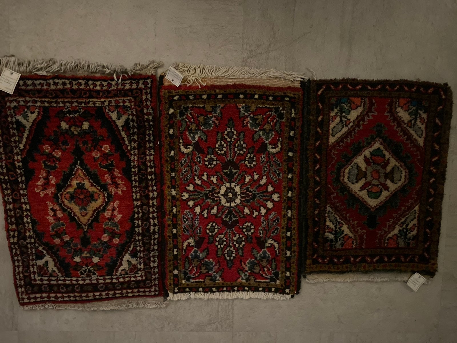 Set van 3 handgeknoopte Perzische tapijten - Darjassin, Minder dan 50 cm, Ophalen of Verzenden, Zo goed als nieuw, Rechthoekig