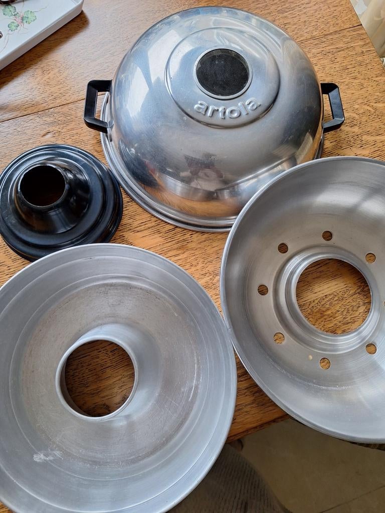 WONDERPAN Ariola cakevorm/tulbandvorm - vintage aluminium, Zilver, Ophalen of Verzenden, Metaal, Overige merken