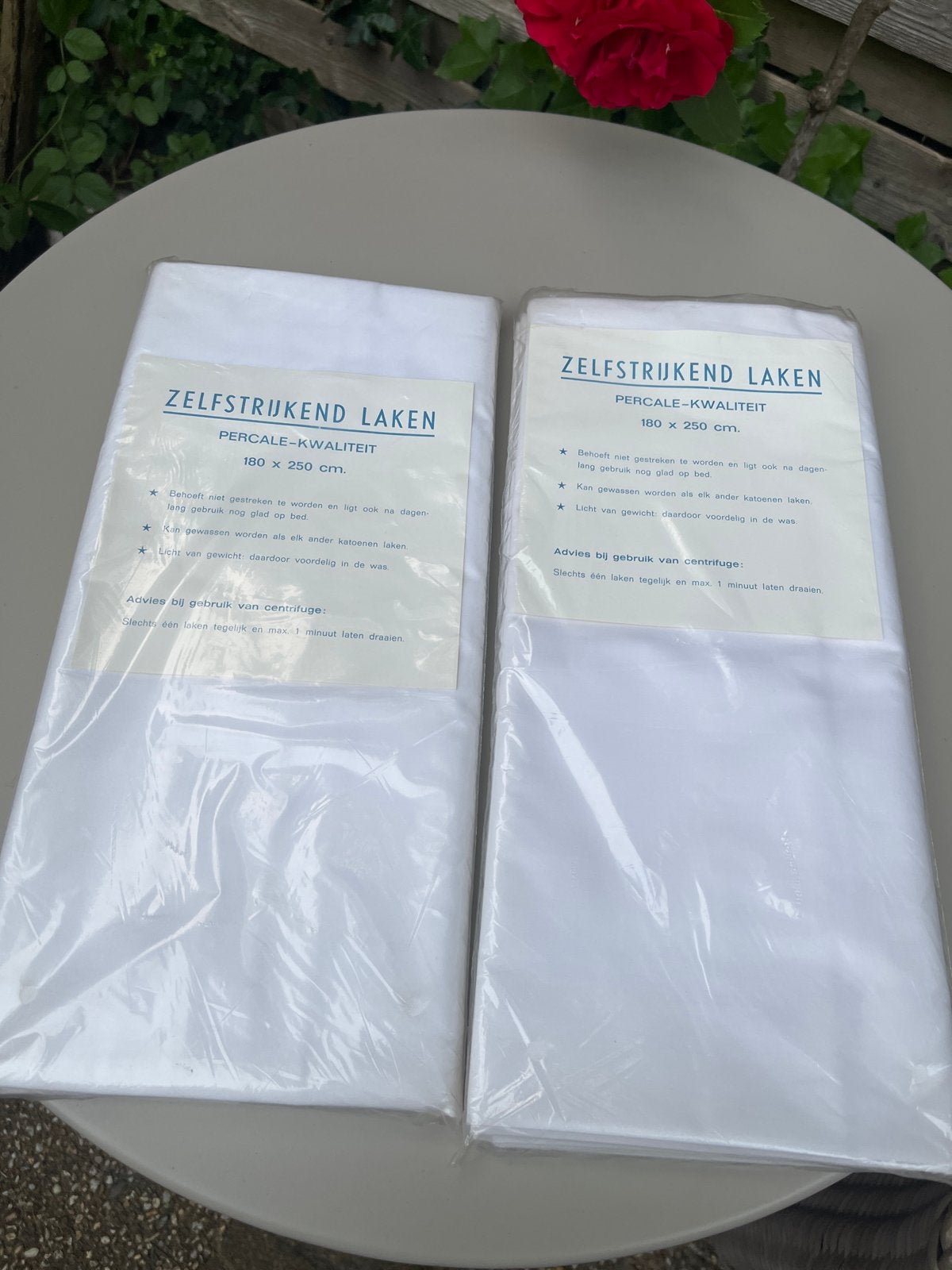 Zelfstrijkend Laken Percale Kwaliteit 180x250cm, Ophalen of Verzenden, Wit, Hoeslaken of Sloop, Nieuw