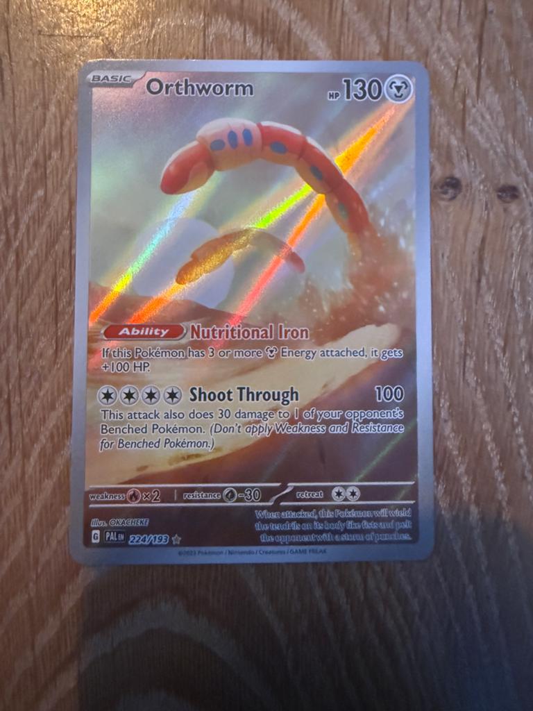 Pokemon Orthworm 224/193 Paldea Evolved | full art, Ophalen of Verzenden, Nieuw, Losse kaart