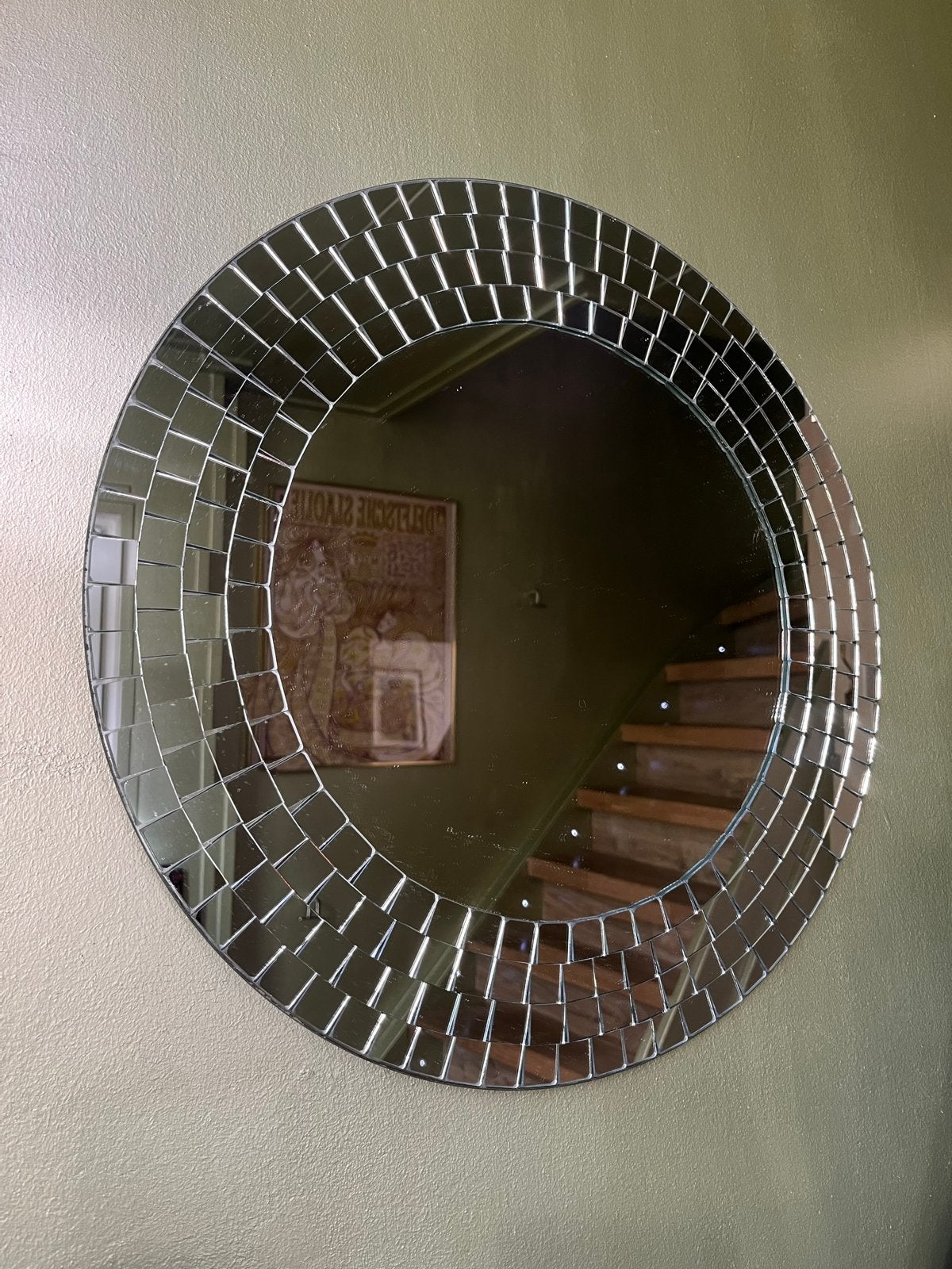 IKEA Tranby spiegel, rond, 50 cm doorsnee, uit 1999, Ophalen, Minder dan 50 cm, Rond, Minder dan 100 cm