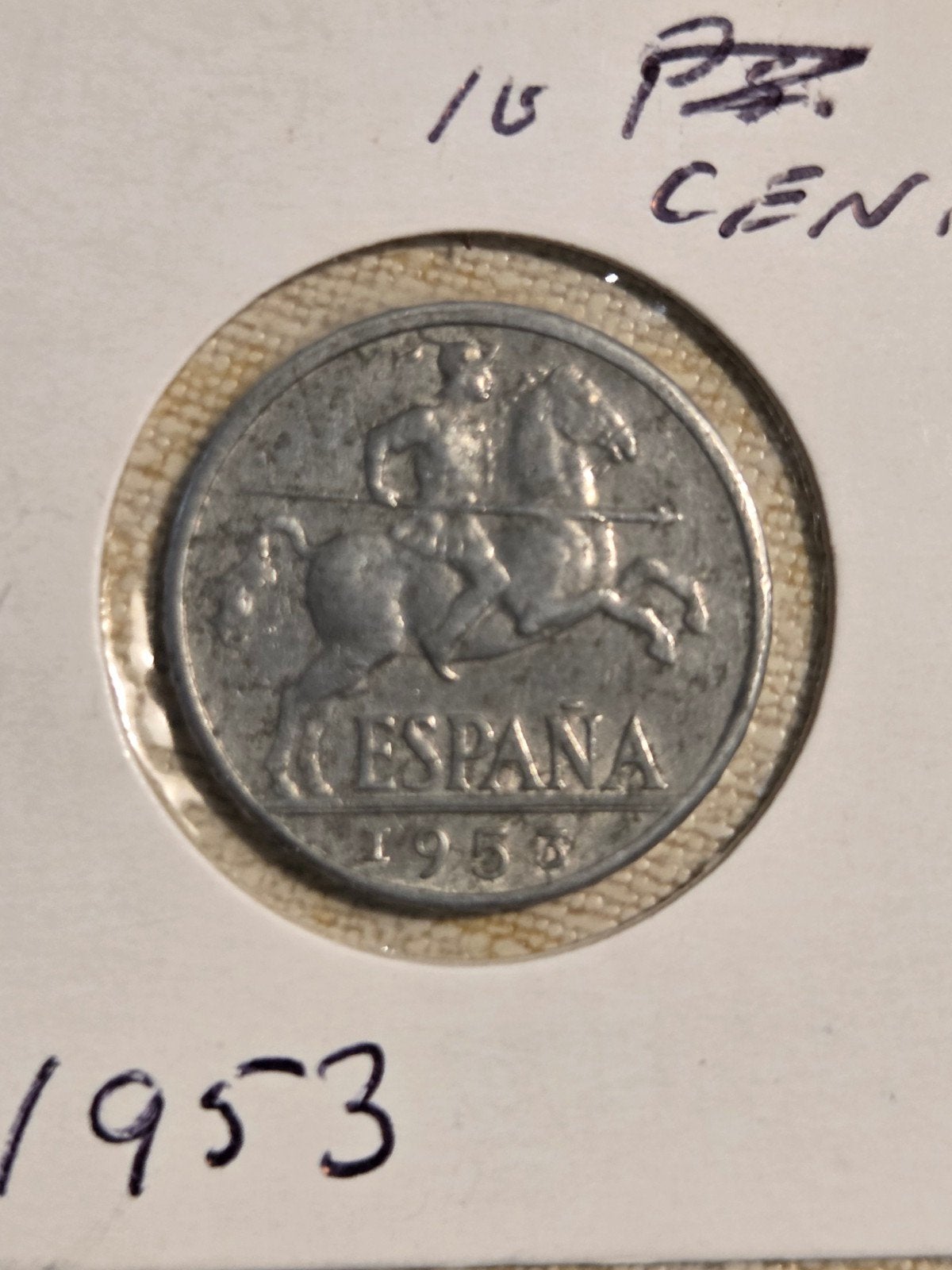 Zeldzame Spaanse munt 10 Centimos 1953, Ophalen of Verzenden, Overige landen, Losse munt