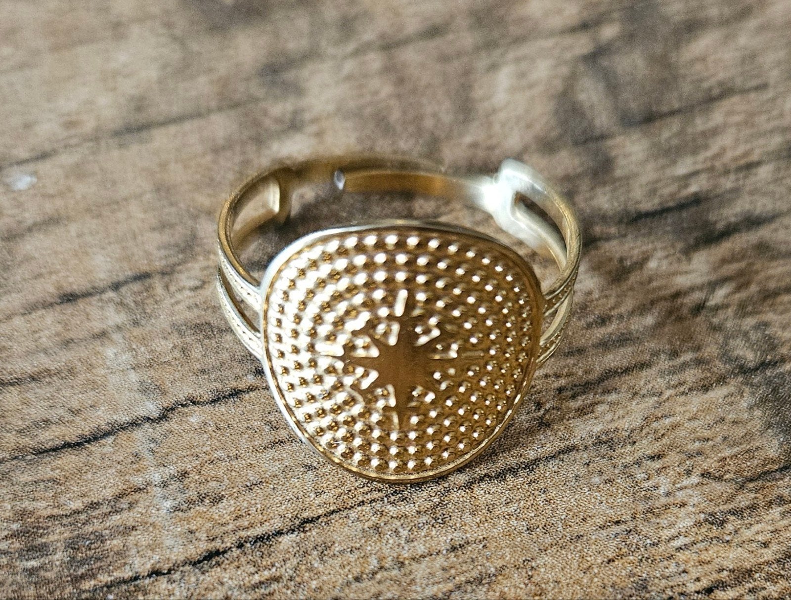 VERSTELBARE RING, Ophalen of Verzenden, Zo goed als nieuw, Goud, Dame