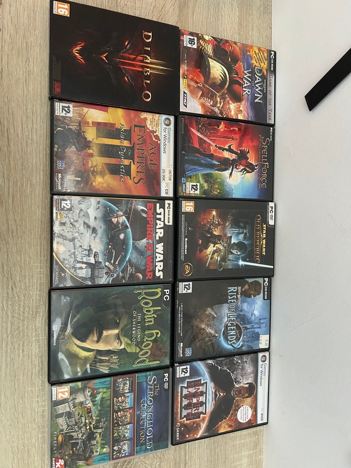 Retro PC games Diablo Star Wars Age of Empires, Spelcomputers en Games, Gebruikt, Overige genres, 1 speler, Ophalen of Verzenden