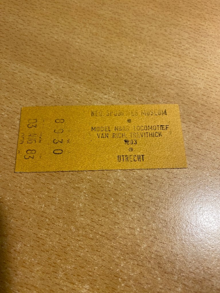 Treinkaartje spoorwegmuseum Utrecht 1983, Ophalen of Verzenden, Zo goed als nieuw, Trein, Overige typen