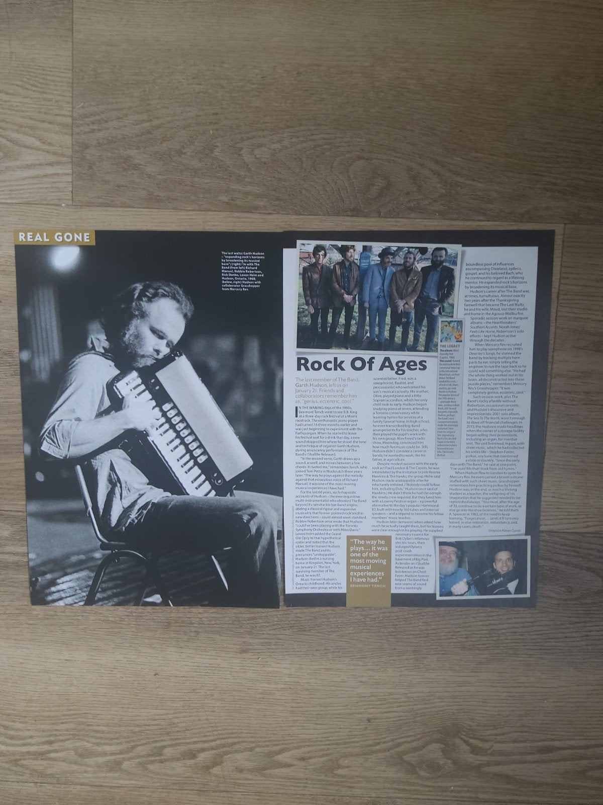 The Band: Last member Garth died, Ophalen of Verzenden, Boek, Tijdschrift of Artikel