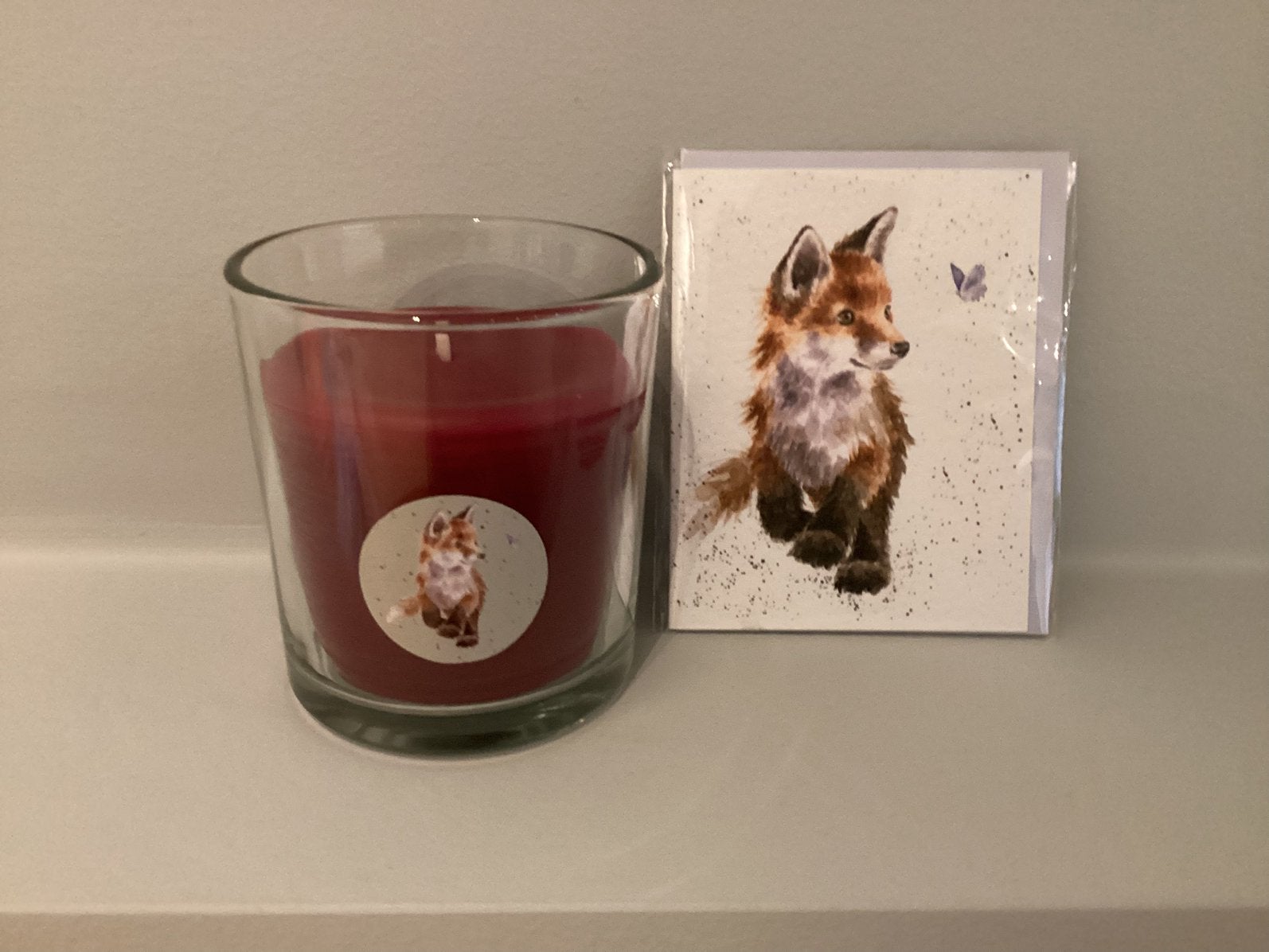 Wrendale cadeaukaartje en kaarsje NIEUW, Ophalen of Verzenden, Nieuw, Glas, Kaars