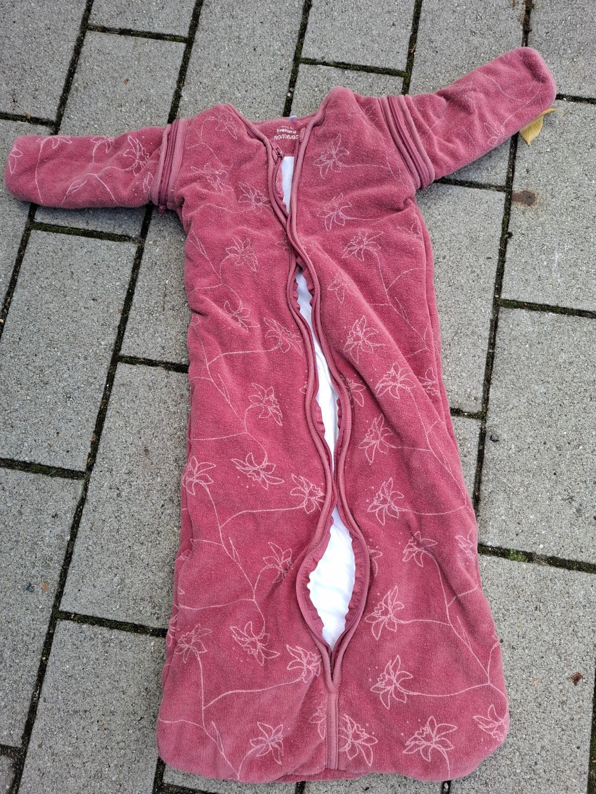Prénatal slaapzak roze met bloemen maat 80/86/92, Kinderen en Baby's, Gebruikt, Ophalen of Verzenden, Prénatal, Roze