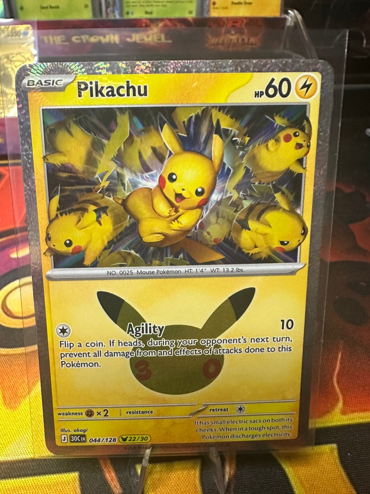Pikachu (30C 044) 30th Celebration, Verzenden, Zo goed als nieuw, Losse kaart, Foil