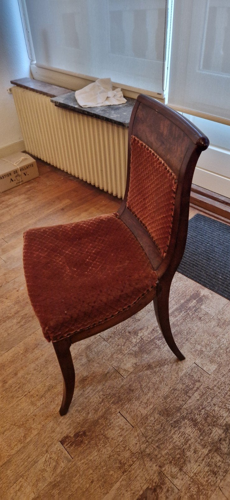 8x Antieke Mahonie Biedermeier Eetkamerstoelen, Ophalen