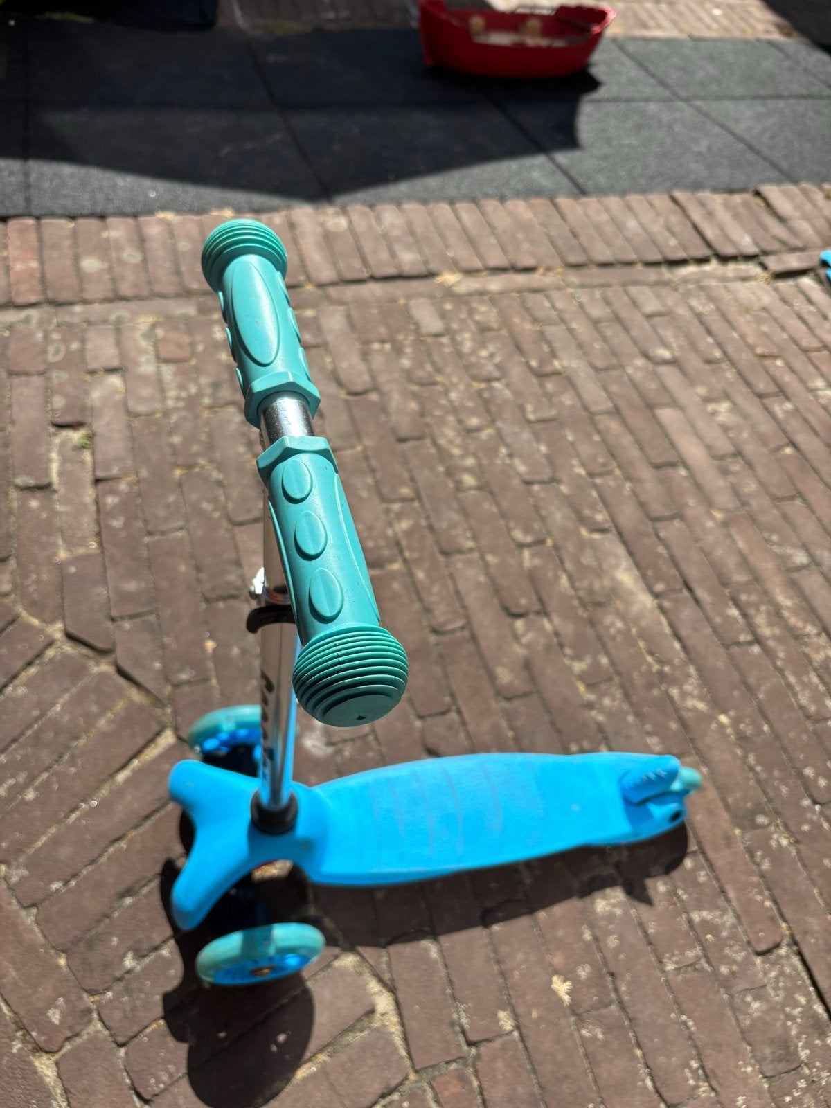 Blauwe kinderstep met 3 wielen, Ophalen, Gebruikt, Gewone step