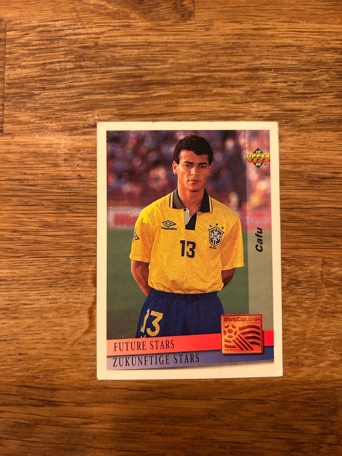 Cafu #130 – Upper Deck WK 1994 Future Stars – Brazilië, Verzamelen, Ophalen of Verzenden, Zo goed als nieuw, Buitenlandse clubs